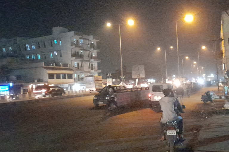 Adityapur Kandra Road Illuminated With Lights