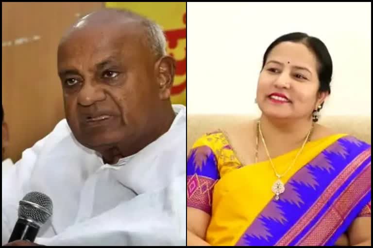 H D Devegowda and Bhavani Revanna