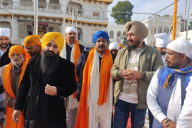 Bhim Army Jawan Chandra Shekhar Azad of met the Jathedar of Akal Takht Sahib at Sri darbar sahib,comenting on BJP+RSS