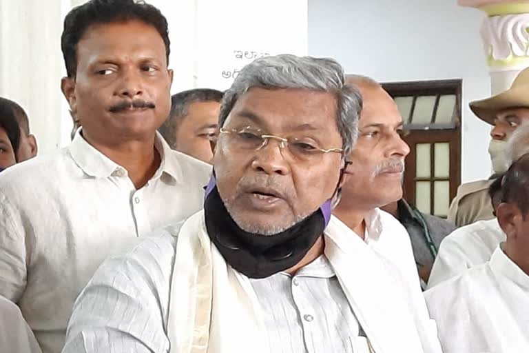 Opposition leader Siddaramayya