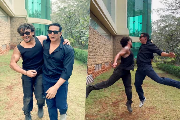 Tiger Shroff dances to Main Khiladi from Selfiee  Akshay Kumar  Tiger Shroff dances to Main Khiladi  Tiger Shroff  Main Khiladi song  Tiger Shroff Akshay Kumar dances to Main Khiladi  Selfiee  Main Khiladi from Selfiee  Tiger Shroff and Akshay Kumar matched steps  Tiger and Akshay dances to Main Khiladi  Akshay Kumar shares his dances to Main Khiladi  ടൈഗറിന്‍റെയും അക്ഷയ കുമാറിന്‍റെയും തകര്‍പ്പന്‍  തകര്‍പ്പന്‍ ഡാന്‍സുമായി ടൈഗറും അക്ഷയ കുമാറും  Tiger Shroff mother commented on his dance  Main Khiladi Tu Anari movie  Tiger Shroff Akshay Kumar movie  ടൈഗര്‍ ഷ്രോഫിന്‍റെ ഡാന്‍സിന് അമ്മയുടെ കമന്‍റ്‌  ടൈഗര്‍ ഷ്രോഫിന്‍റെയും തകര്‍പ്പന്‍ ഡാന്‍സ്