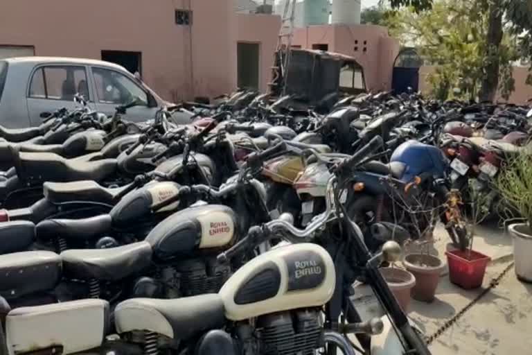 challan on motorcycle in jhajjar