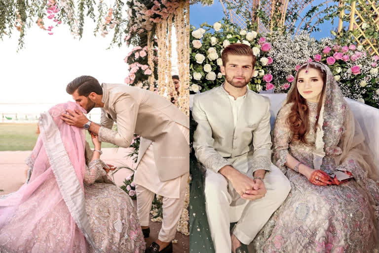 Shaheen Afridi marries Shahid Afridi s daughter  Shaheen sha Afridi marries Ansha Afridi  Shaheen sha Afridi  Ansha Afridi  Shahid Afridi  Shahid Afridi twitter  അന്‍ഷ അഫ്രീദി  ഷാഹിദ് അഫ്രീദി  ഷഹീന്‍ ഷാ അഫ്രീദി  ഷഹീന്‍ ഷാ അഫ്രീദി വിവാഹിതനായി