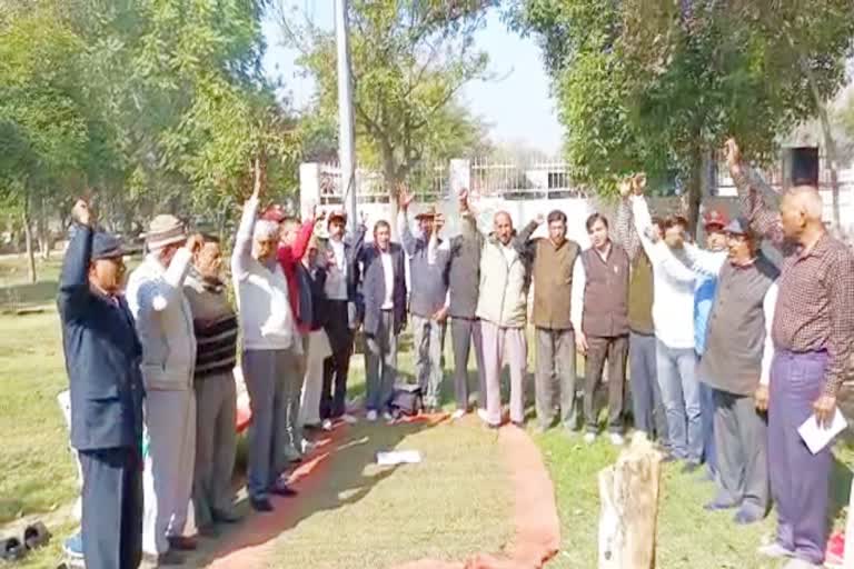 ex servicemen protest in Bhiwani