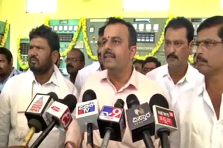 Energy Minister Sunil Kumar spoke to reporters.