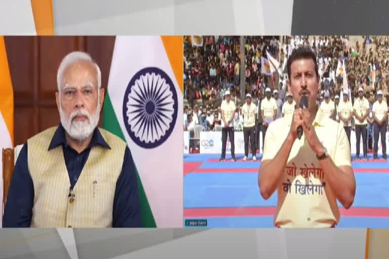PM Modi watch final match of Jaipur Mahakhel live said government support to sportspersons