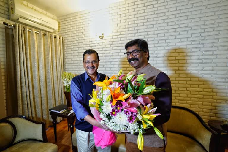 Hemant Soren Met Arvind Kejriwal