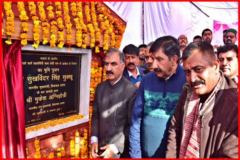 CM Sukhu laid foundation stone in Lalsinghi in Una.