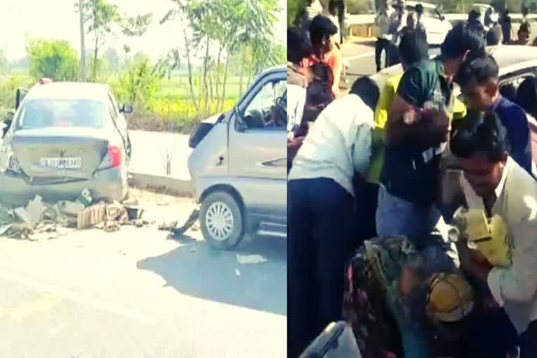 car-full-of-liquor-accident-near-siddpur-people-clamor-for-liquor-and-beer