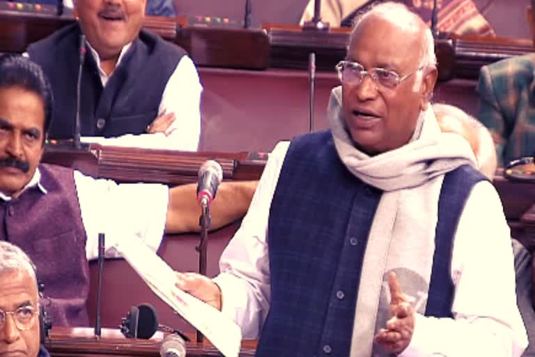 Mallikarjun Kharge in Parliament