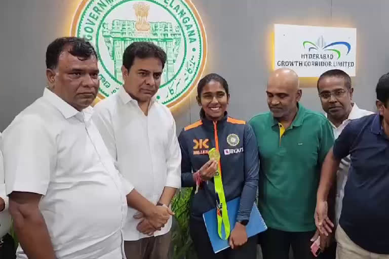Telangana State IT Minister KTR congratulates to Under19 Cricket Women World Cup winner Trisha