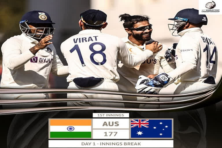 IND vs AUS 1st Test: Australia 177 all out vs India