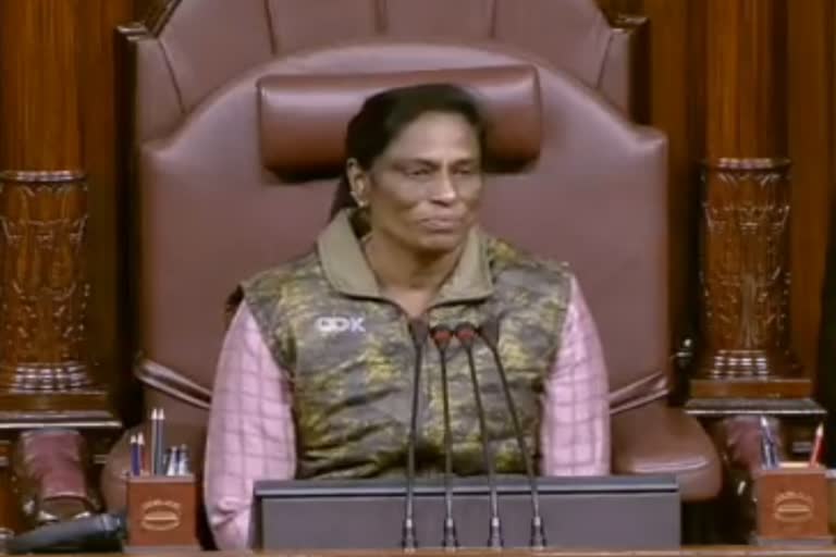 pt-usha-chairs-rajya-sabha-proceedings