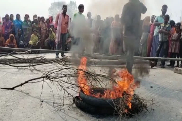 पूर्णिया में ग्रामीणों ने किया हंगामा