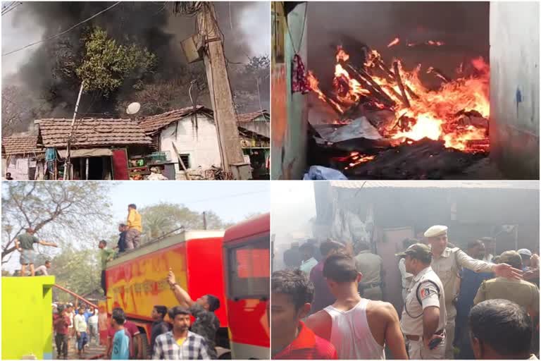 Fire engulfs several rooms of a slum in Durgapur