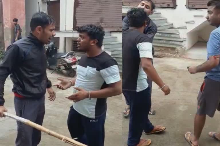 young man beating Video viral in Alwar