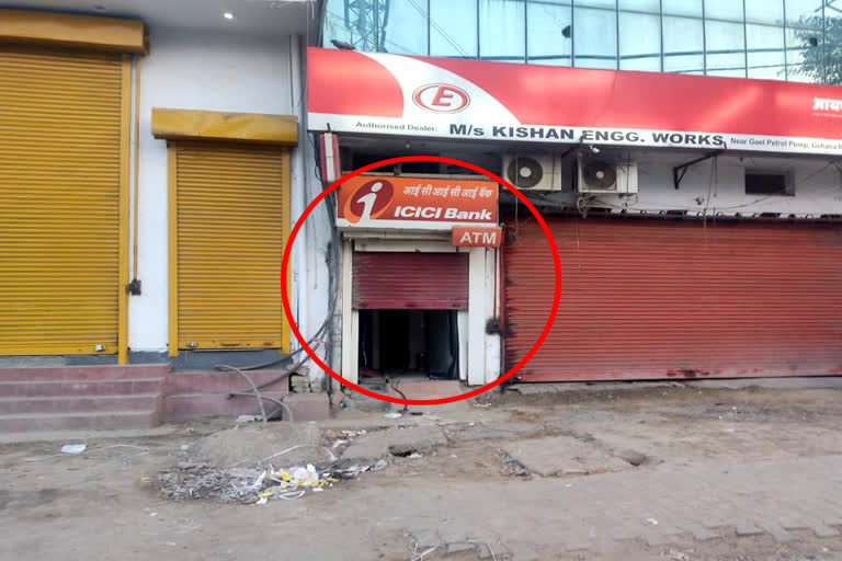 atm loot case in Panipat took away ICICI Bank ATM in Panipat 29 Sector Police Station Panipat