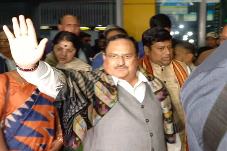 Nadda Arrives Kolkata