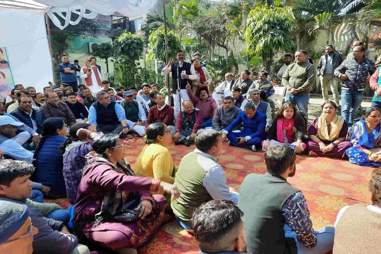 Yashpal Arya protest in haldwani