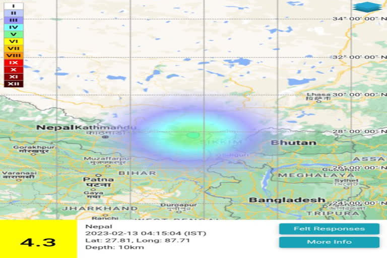 EARTHQUAKE TREMORS TODAY AT SIKKIM