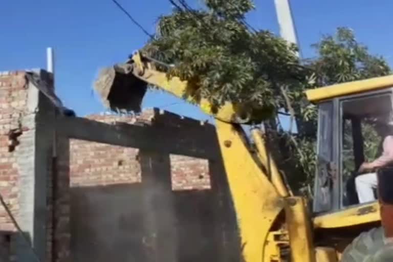 Bulldozer action in Yamunanagar