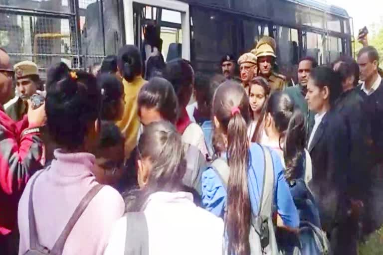 Police detained Girl students