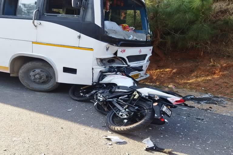 Bike and Bus Collision in Bageshwar