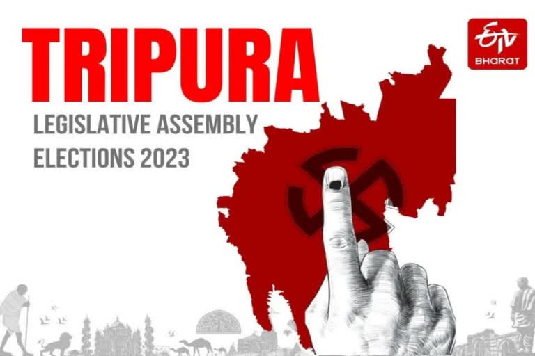 tripura assembly polls  bjp cong cpim and tipra motha  triangular contest  2023 ത്രിപുര നിയമസഭാ തെരഞ്ഞെടുപ്പ്  മോദി ഷാ  നരേന്ദ്ര മോഡി