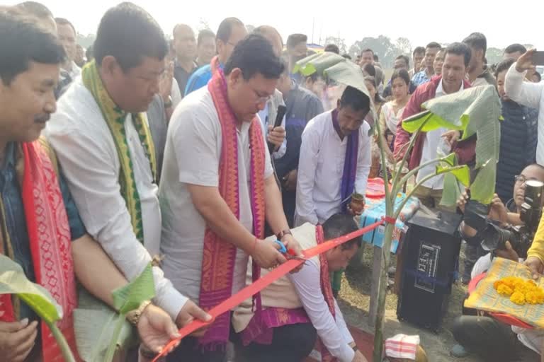 Foundation stone of mini stadium