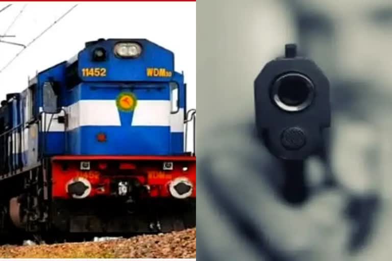 young man shot in running train