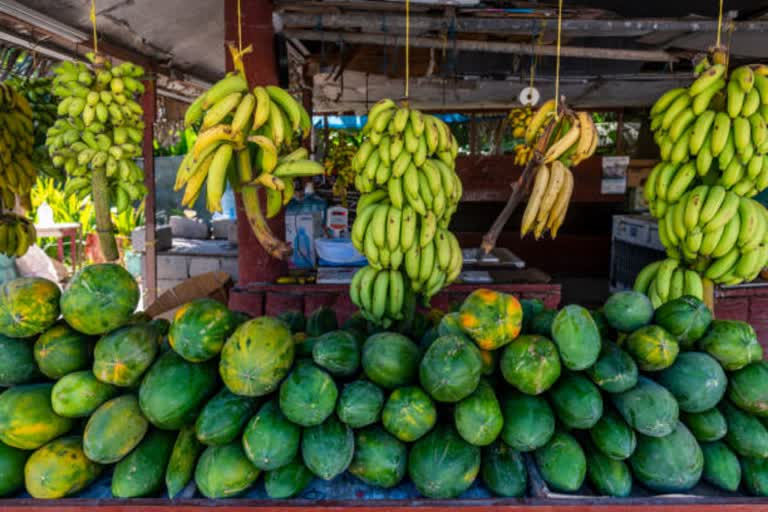 papaya  and banana