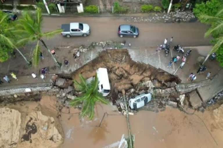 amid heavy rains in Brazil