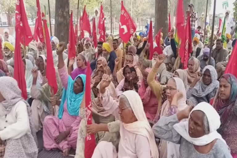 Protesters surrounded the SSP office in Bathinda