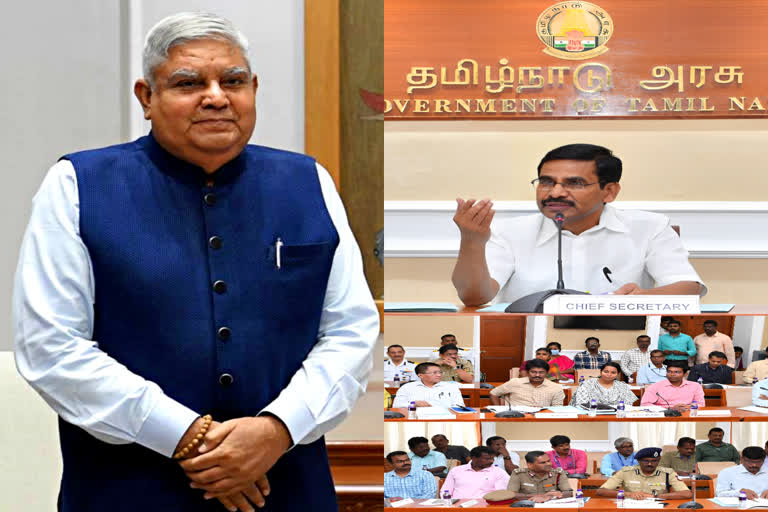 Vice President visit to Tamil Nadu consultative meeting headed by the Chief Secretary irai anbu