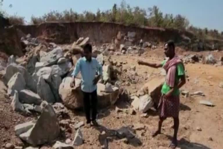 villagers demand to close the illegal stone mines