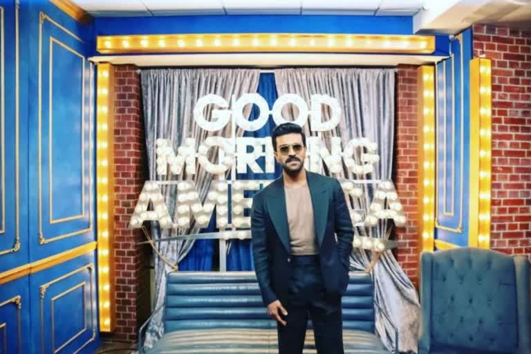 Oscars 2023  ram charan to attend oscars 2023  Ram Charan  RRR  good morning america  സൂപ്പർ താരം രാം ചരൺ  തെന്നിന്ത്യൻ സൂപ്പർ താരം രാം ചരൺ  അമേരിക്ക  good morning america talk show  ram charan oscar  Rajamouli  SSRajamouli  naatu naatu oscar  RRR oscar award  ram charan in Good morning America  Steven Spielberg of India  ആർആർആർ