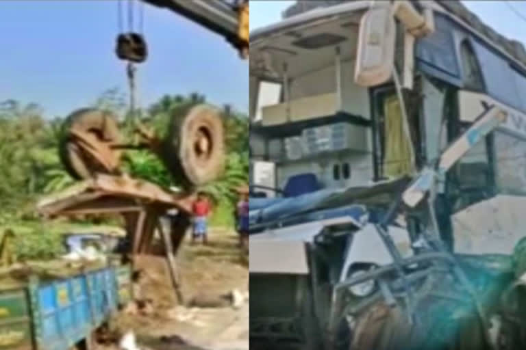 Five including infant killed in tractor-bus collision in Salem- Bengaluru National Highway