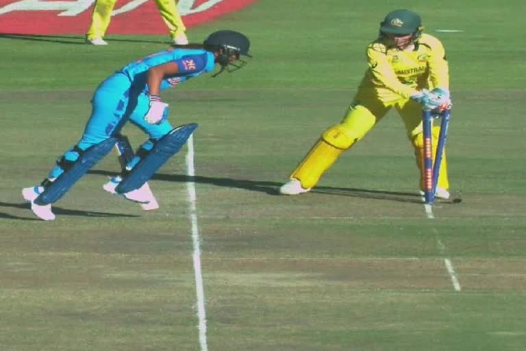 Harmanpreet Kaur run out in semi final against Australia