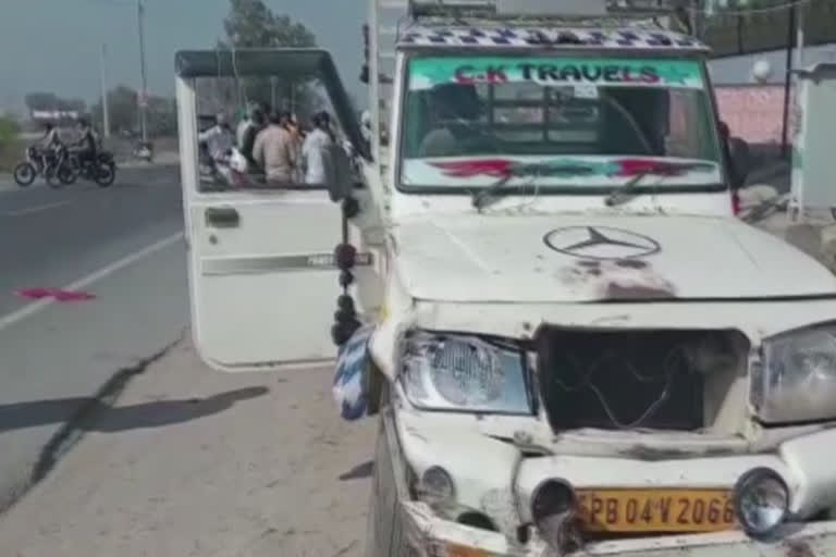 One person died in a collision between a car and Rehdi in Moga