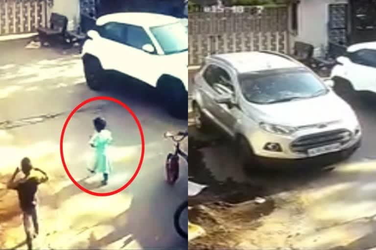 girl died after being hit by her uncles car in Surat