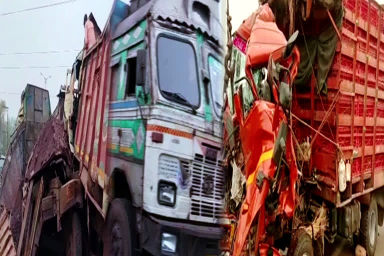 Mangled remans of the vehicle at Jajpur in Odisha on Saturday