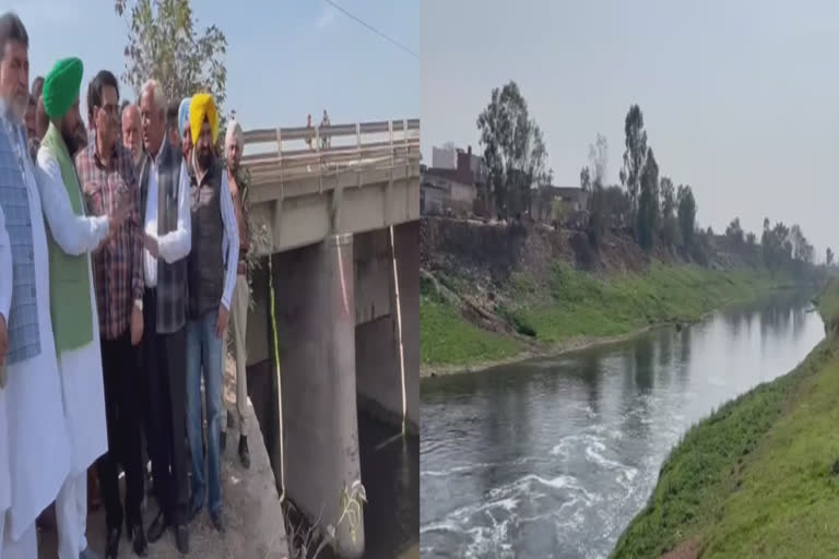 The Legislative Assembly Committee visited the Ghaggar River in Sangrur