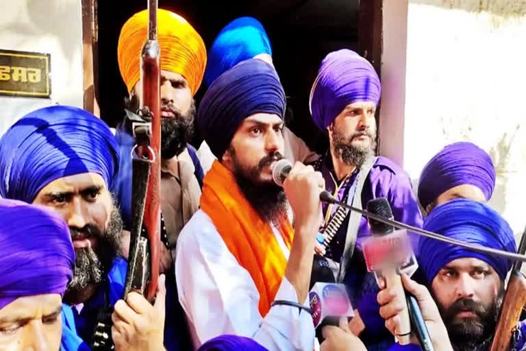 pro Khalistan leader Amritpal Singh  Khalistan  Amritpal Singh and his attacks in Punjab  Khalistan attacks in Punjab  പഞ്ചാബില്‍ ഖാലിസ്ഥാന്‍ മുദ്രാവാക്യം  ഖാലിസ്ഥാന്‍  പഞ്ചാബ്  ജർണയിൽ സിങ് ബിന്ദ്രന്‍വാല  അമൃത്പാൽ