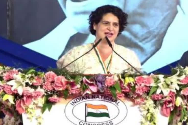 priyanka gandhi at raipur session