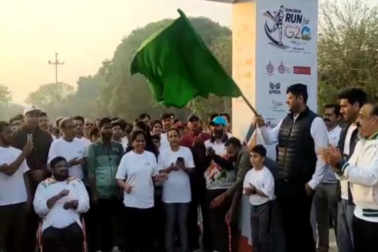 Run for G 20 in gurugram