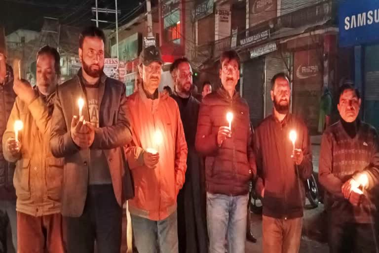 Candlelight march in Pulwama