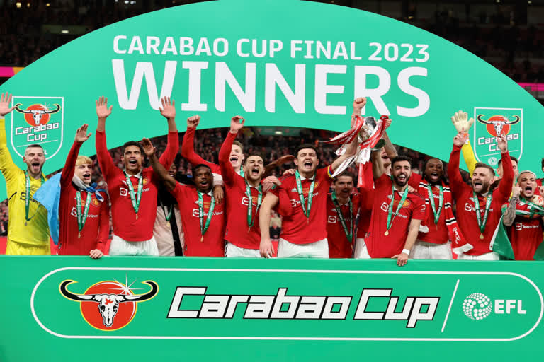 manchester united  carabao cup 2023  newcastle  carabao cup 2023 champions  carabao cup 2023 final  manchester united vs newcastle  efl  efl cup  efl final result  കറബാവോ കപ്പ്  മാഞ്ചസ്റ്റര്‍ യുണൈറ്റഡ്  ന്യൂകാസില്‍  വെംബ്ലി സ്റ്റേഡിയം  ഇഎഫ്എല്‍ ഫൈനല്‍  മാഞ്ചസ്റ്റര്‍ യുണൈറ്റഡ് ന്യൂകാസില്‍  മാര്‍ക്കസ് റാഷ്‌ഫോര്‍ഡ്  കാസിമിറോ