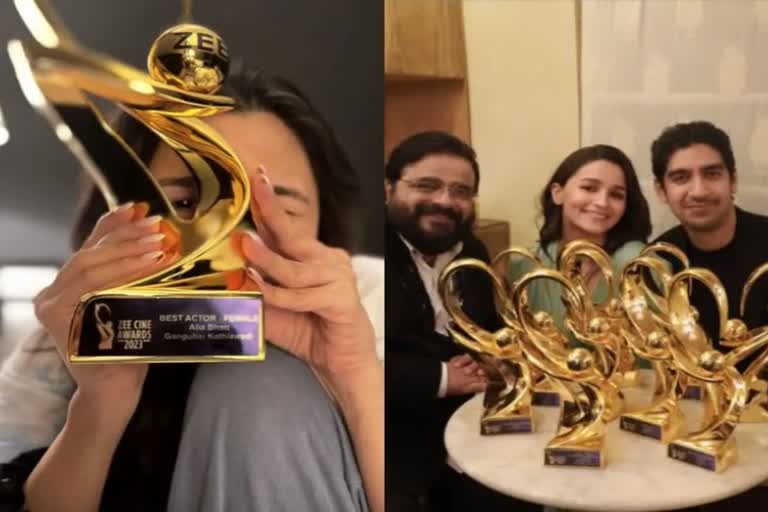 ALIA BHATT RECEIVES BEST ACTRESS FEMALE AWARD FOR HER ROLE IN GANGUBAI KATHIAWADI AT THE ZEE CINE AWARDS 2023