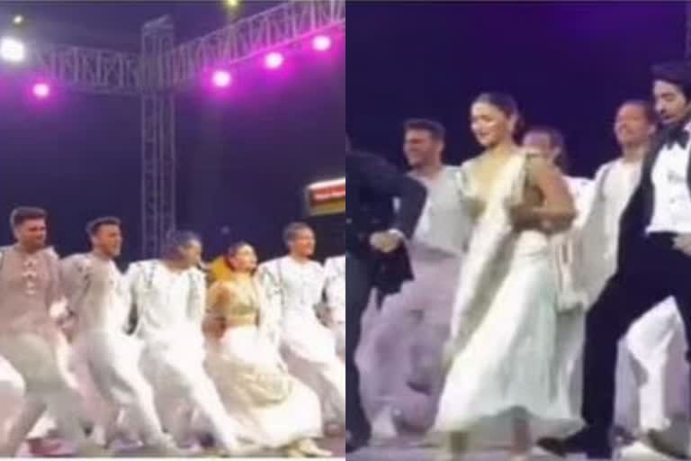 actress alia bhatt dance for RRR natu natu song video viral in social media