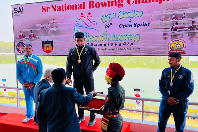 24th Open Sprint National Rowing Championship Nuhs Salman won gold medal rowing championship in Pune